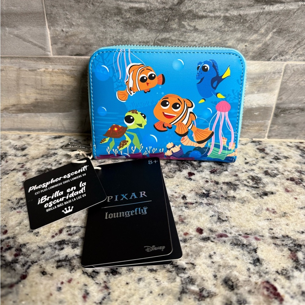 Disney’s Finding Nemo 20th Anniversary Loungefly Wallet (glows in the dark)